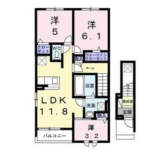 千葉県千葉市緑区おゆみ野5【アパート】の間取り