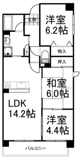 パレビバス【3階】の間取り