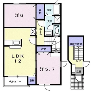 ルミエール参番館【2階】の間取り