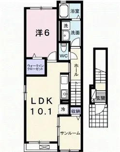 サニーフラットIII【2階】の間取り