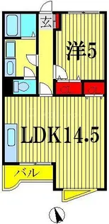 ハイム柏洋【8階】の間取り