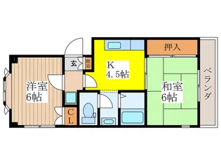 ヴェルディミタカ【2階】の間取り