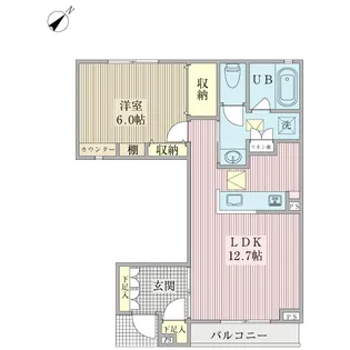 ウィア・ルークス【1階】の間取り