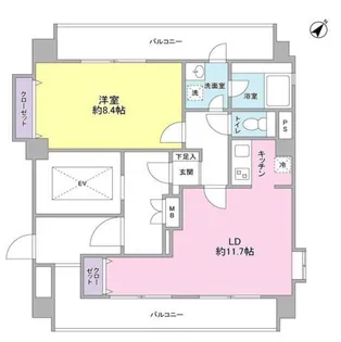 ユーキメゾン一番町【9階】の間取り