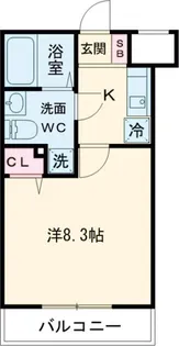 レンティーヴァ綾瀬【4階】の間取り
