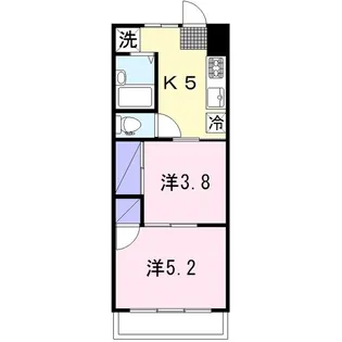 サニーハイツ第1【1階】の間取り