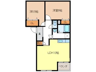 パルディア羽島【1階】の間取り
