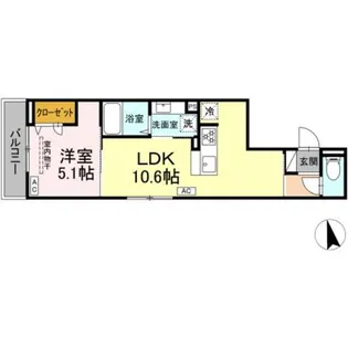 D Paina大丸【1階】の間取り