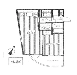 TK花梨ビル【8階】の間取り