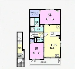 サン・カメリアI【2階】の間取り