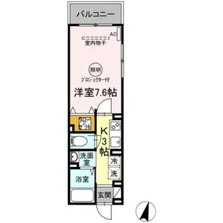 セジュール AOBA ボヌール【2階】の間取り