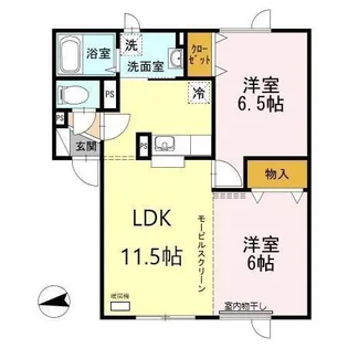 プリミエール イースト【1階】の間取り