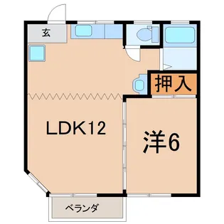 パレス平野II【1階】の間取り