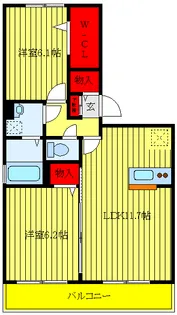 セジュール・アイ【3階】の間取り