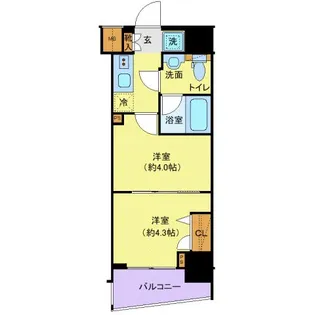 スパシエ蒲田グランドタワー【14階】の間取り