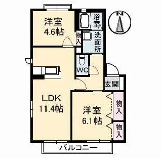 ハミングタウン III【1階】の間取り