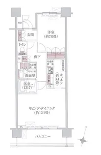 リージア経堂テラスガーデン【3階】の間取り
