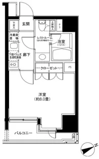 カスタリア日本橋【7階】の間取り