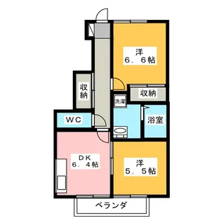 ヴィラ三島【1階】の間取り