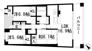 リーデンススクエア宝塚リバージュ【10階】の間取り