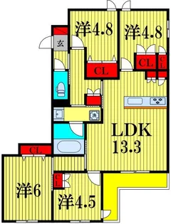 ライトガーツェおおたか【1階】の間取り
