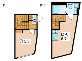 サンセリテ池袋【1階】の間取り