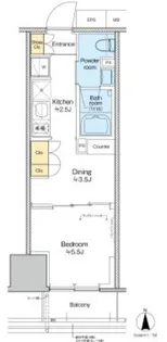 プラウドフラット四谷三丁目【5階】の間取り