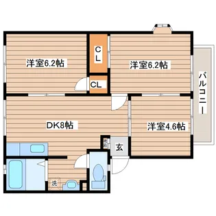 黒松パークヒル【1階】の間取り