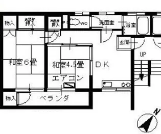 朝日コーポ【2階】の間取り
