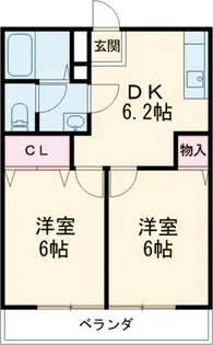 メゾン・レ・ぺシュ【1階】の間取り