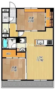 コンフェルタ日吉【2階】の間取り