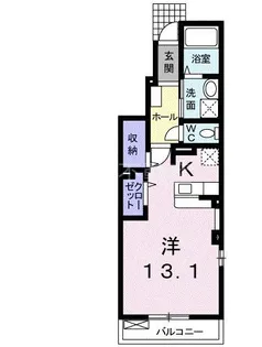 クラスターヒルII【1階】の間取り