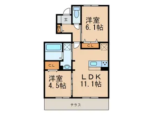 アーバンスクエア【1階】の間取り