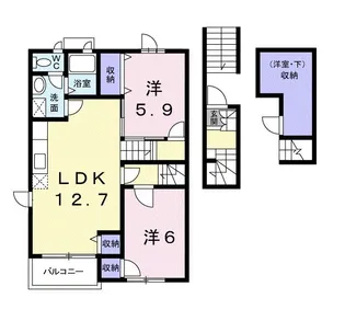 ラ・グランデ杉1【2階】の間取り
