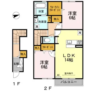 京・都詩里【2階】の間取り