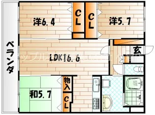 シグナス【13階】の間取り
