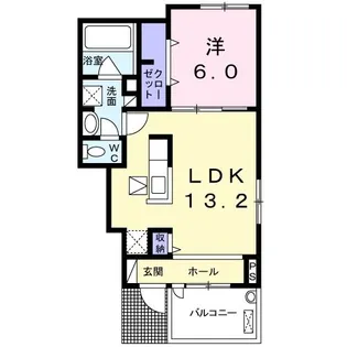 ミーオベルカーサII B【1階】の間取り