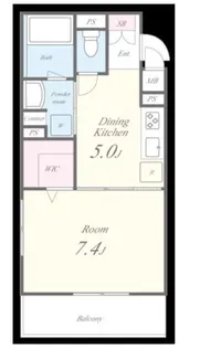 グランディール調布【3階】の間取り