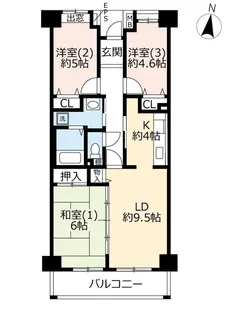 URベイスクエアよこすか三番館【10階】の間取り