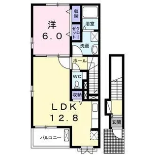 ラフレシール B【2階】の間取り