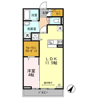 グランクレール高砂【3階】の間取り