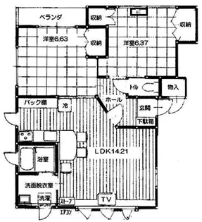 リトルタウン【1階】の間取り