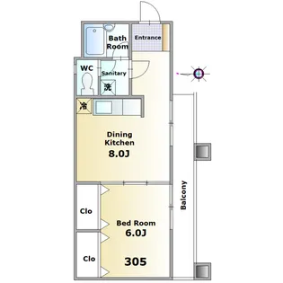 マーチヒルズ【3階】の間取り