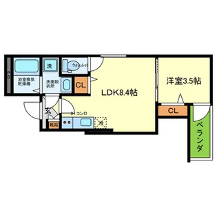 T maison 出屋敷II【1階】の間取り