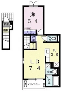 ウージー【2階】の間取り