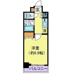 パレステュディオ新宿都庁前【11階】の間取り