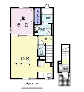 シエロガーデン下余部 B【2階】の間取り