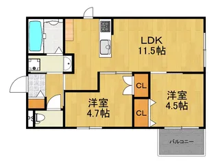 エクシア日吉【1階】の間取り