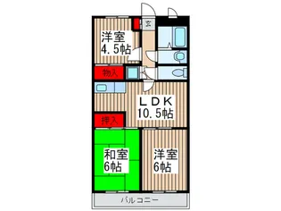 プラザ大橋【1階】の間取り
