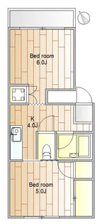 マイコーポ荏原 302号室【2階】の間取り